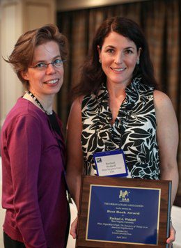Katrin Anacker (George Mason University) Presents 2013 Best Book Award To Rachel Woldoff (West Virginia Univ.) 