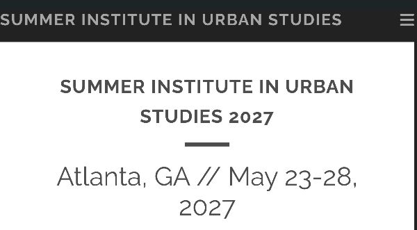 Summer Institute in Urban Studies